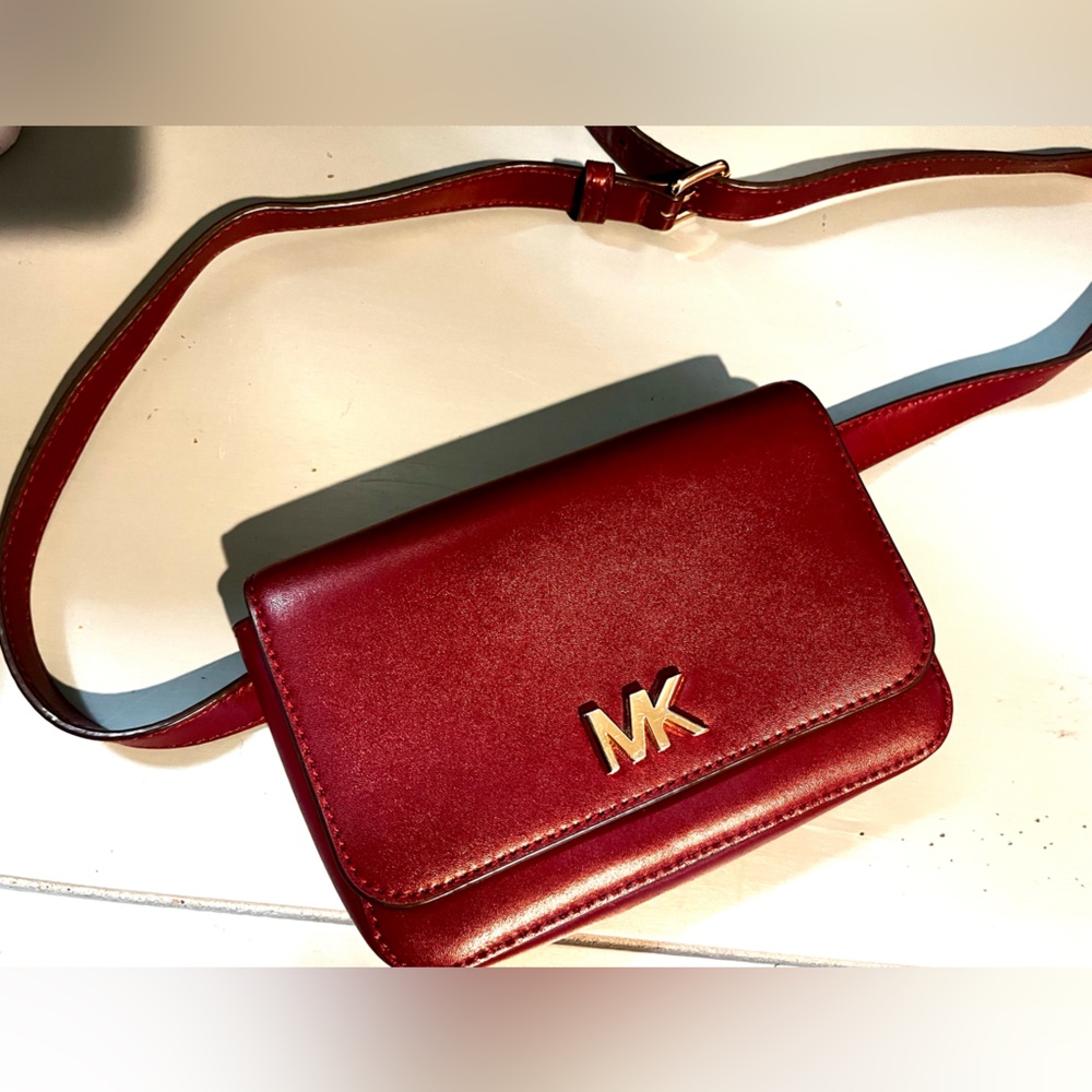 Michael Kors “burgundy” belt bag/crossbody purse.